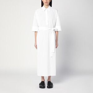 P.A.R.O.S.H. White Chemise Dress In Cotton Women